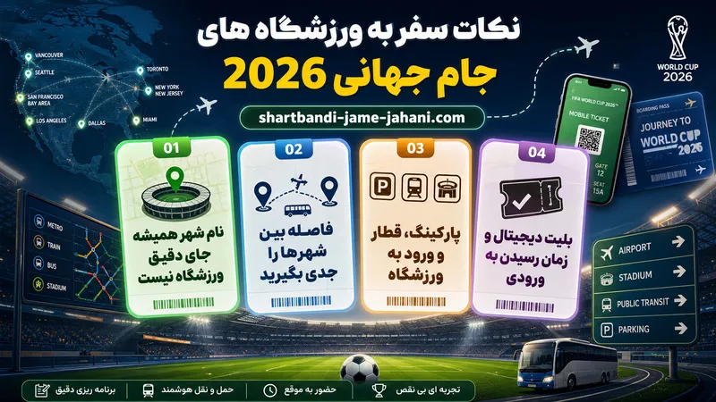 نکات سفر به ورزشگاه های جام جهانی 2026
